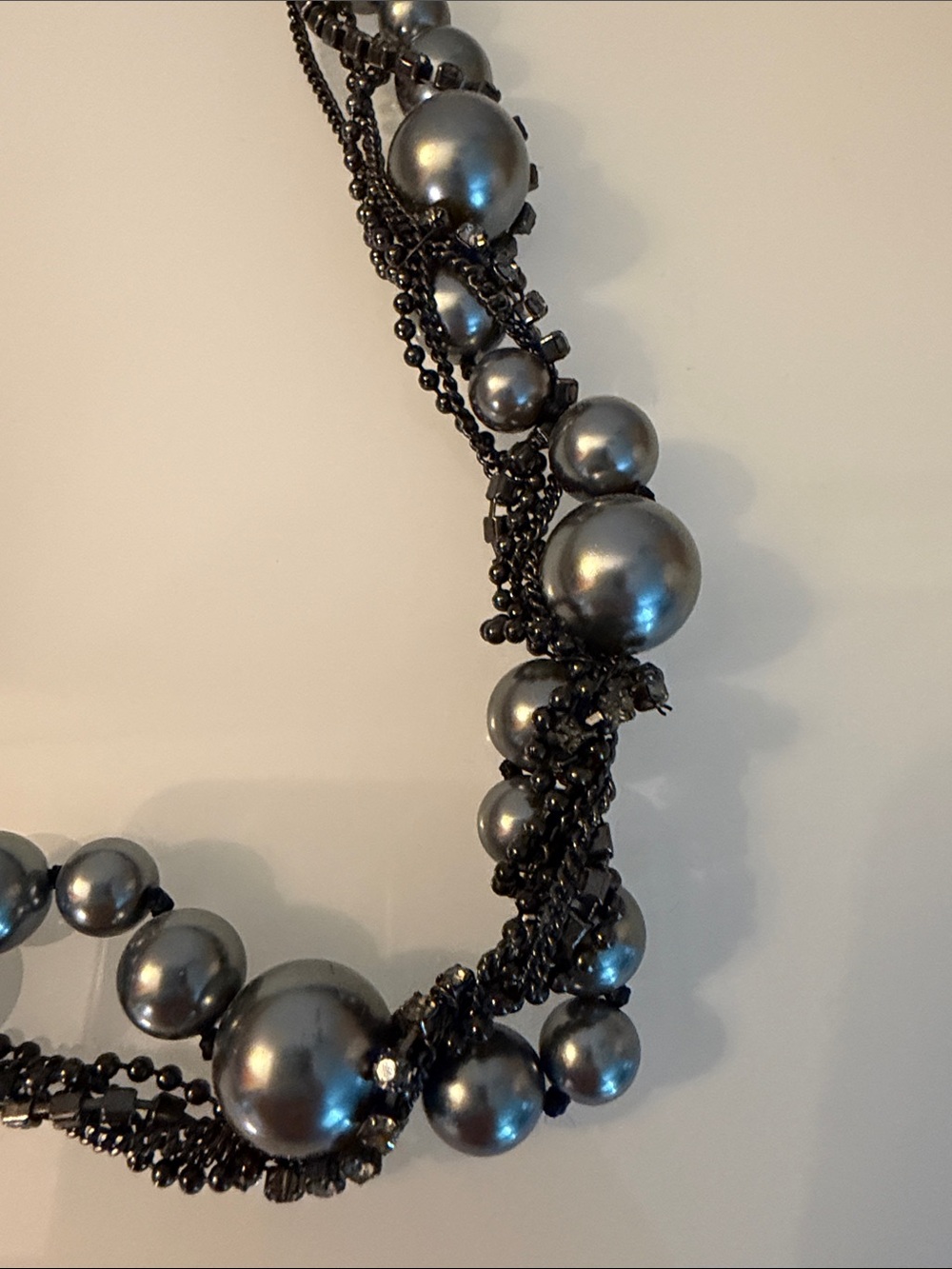 Givenchy Black Faux Pearl Statement Necklace - Women Jewelry